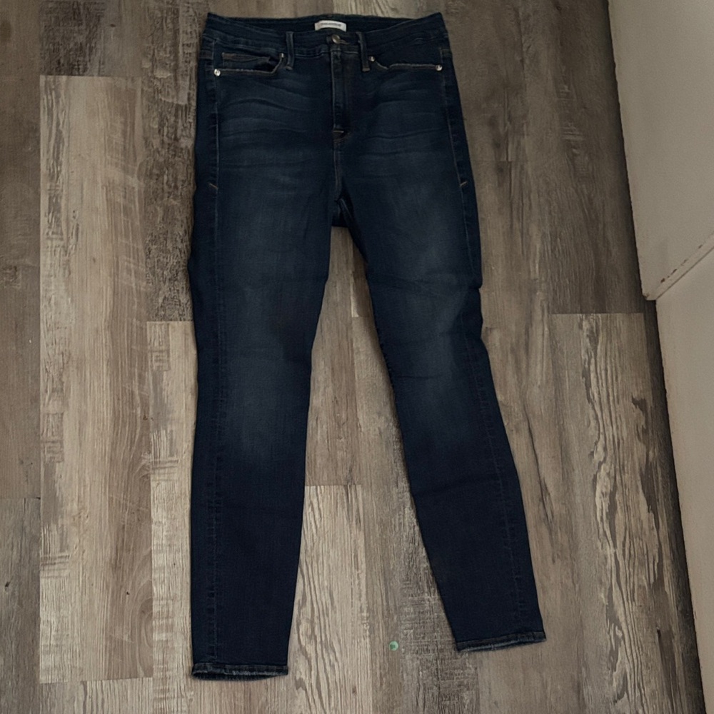 Good American Good Legs Dark Indigo Skinny Jeans